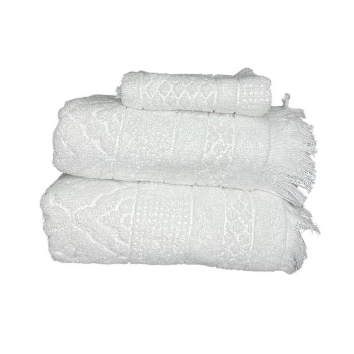 Set Cadou 3 Prosoape, Dimensiuni Mixte - Royal Collection Alb [3]