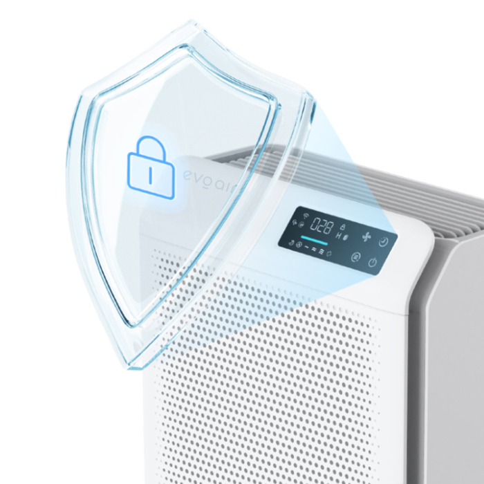 Purificator de aer Evoair HOMI P300, CADR 300m³/h, WI-FI, Filtru True Hepa, Mod Auto, Lampa UV, Ionizare, 6 Moduri Functionare, Senzor Calitate Aer, Alb [17]