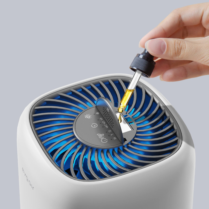 Purificator de aer Evoair Nuvia, Filtru 3 in 1 True HEPA, Carbon Activ, 3 viteze, Mod Noapte, Aromaterapie, Lumină Ambientală, Timer, Indicator Murdărie Filtru, Alb [2]