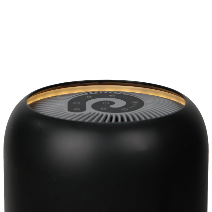 Purificator de aer Evoair, YuvoSpin, Lampă UV-C, Filtru 3in1, True Hepa, Carbon Activ, Pre-filtru, 4 viteze, Funcție Polen/Animale, Mod Noapte, Blocare Ecran, Lumină Ambientală, Negru [4]