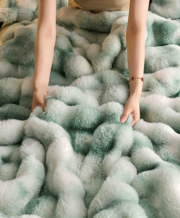 Set Lenjerie De Pat Blana Artificiala De Iepure, 6 Piese, 2 Persoane [3]