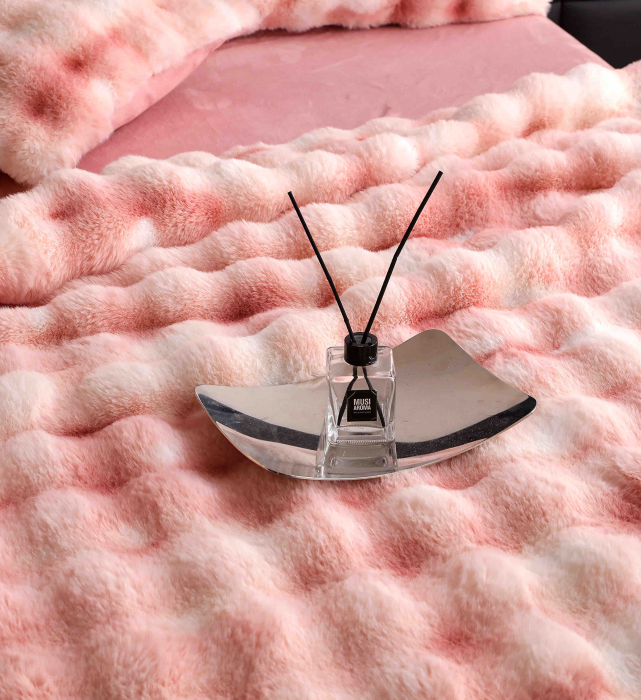 Set Lenjerie De Pat Blana Artificiala De Iepure, 6 Piese, 2 Persoane [8]