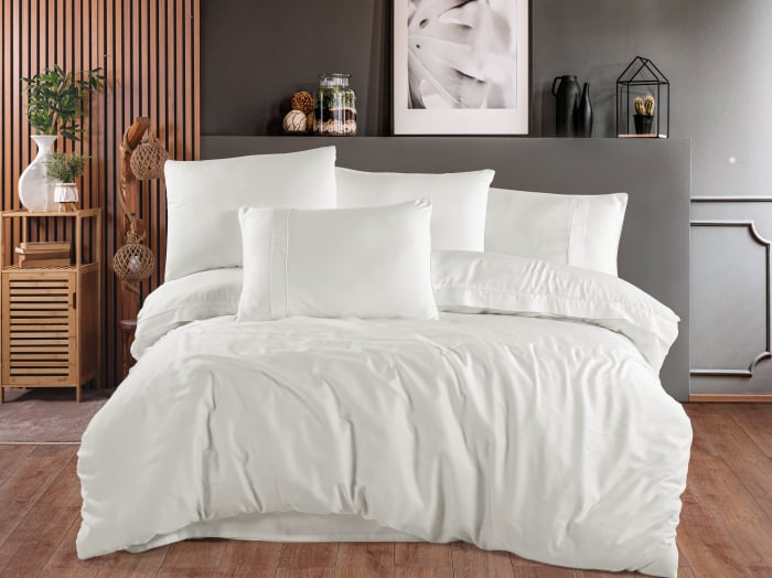 Set Lenjerie de Pat Luxury Edition - Tencel 300 TC Satin - Crystal Crem [1]