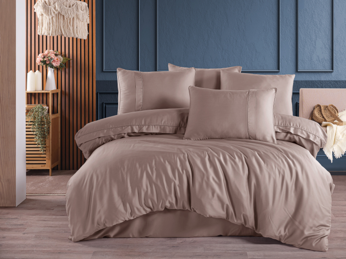 Set Lenjerie de Pat Luxury Edition - Tencel 300 TC Satin - Amatis Roz Pudrat [1]