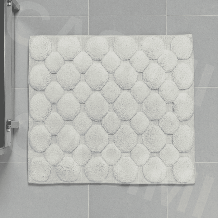 Set Premium Covoras de Baie, 2 Piese, 60x100 cm / 50x60 cm, Bumbac 100%, Crem [2]