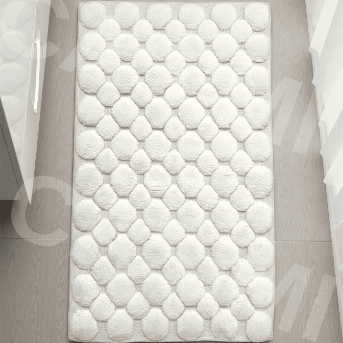 Set Premium Covoras de Baie, 2 Piese, 60x100 cm / 50x60 cm, Bumbac 100%, Crem [1]