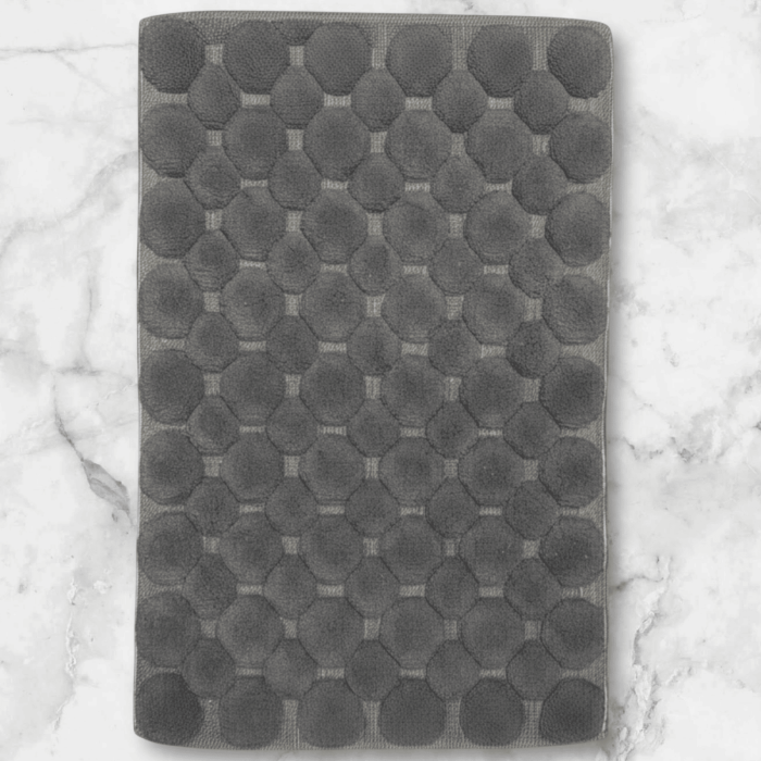 Set Premium Covoras de Baie, 2 Piese, 60x100 cm / 50x60 cm, Bumbac 100%, Gri Inchis [1]