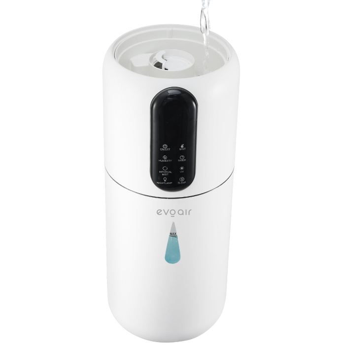 Umidificator Evoair STEAMIX3800 Smart, Wifi, Rezervor 3.8L, Capacitate de umidificare 300ml/h, Senzor umiditate, Mod Auto, Autonomie 13 ore, Lampă UVA, Aromaterapie, Indicator umiditate și temperatură [4]