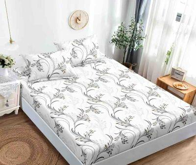 HUSE DE PAT - Husa de pat dublu + 2 Fete de Perna , Finet Premiu , cu elastic