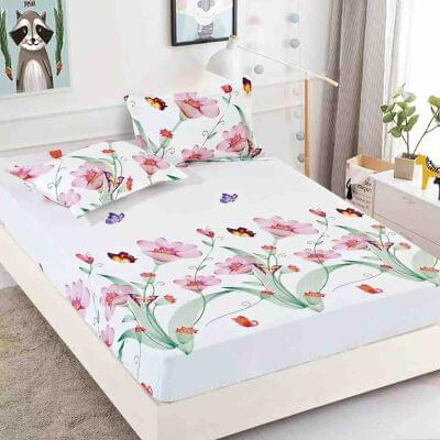 HUSE DE PAT - Husa de pat dublu + 2 Fete de Perna , Finet Premiu , cu elastic