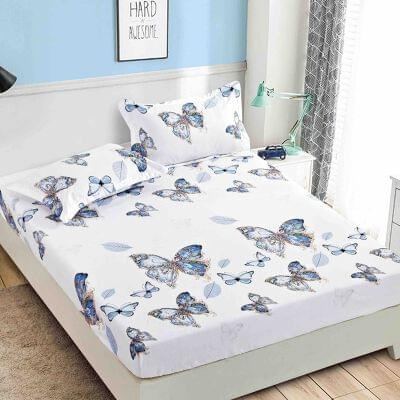 HUSE DE PAT - Husa de pat dublu + 2 Fete de Perna , Finet Premiu , cu elastic