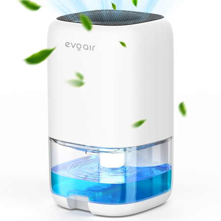 Dezumidificator aer Evoair HUMIX300, 300ml/24h, Silentios, Lumina Ambientală în 7 culori, Rezervor 1l, Alb [2]