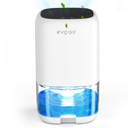 CALITATE AER - Dezumidificator aer Evoair HUMIX300, 300ml/24h, Silentios, Lumina Ambientală în 7 culori, Rezervor 1l, Alb