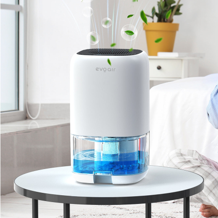 Dezumidificator aer Evoair HUMIX300, 300ml/24h, Silentios, Lumina Ambientală în 7 culori, Rezervor 1l, Alb [6]