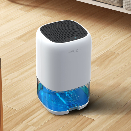 Dezumidificator aer Evoair HUMIX300, 300ml/24h, Silentios, Lumina Ambientală în 7 culori, Rezervor 1l, Alb [5]