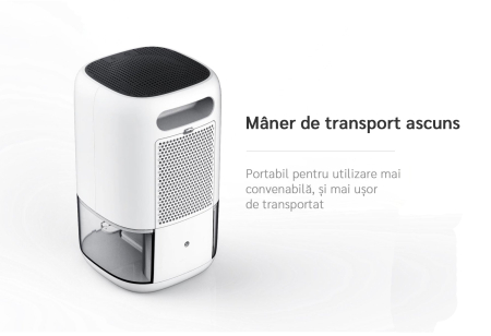 Dezumidificator aer Evoair HUMIX300, 300ml/24h, Silentios, Lumina Ambientală în 7 culori, Rezervor 1l, Alb [12]