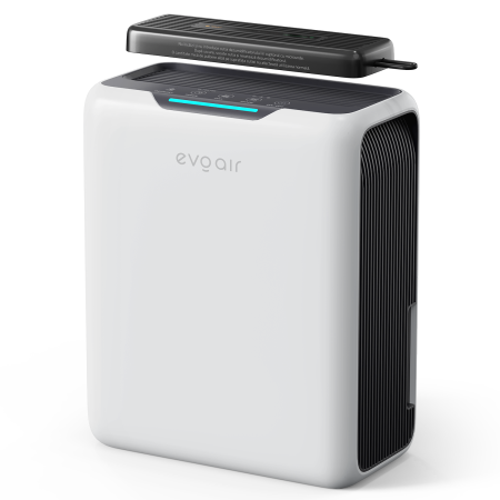 Dezumidificator aer Evoair HUMIXDUO, 500ml/24h, 3 Moduri funcționare, Silențios, Lumină Ambientală, Rezerva cu Silicagel, Timer 48h, Rezervor 2.5l, Alb [7]
