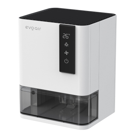 Dezumidificator Evoair HIDRY, 700ml/24h, Senzor de Umiditate/Temperatura, Lumina ambientala in 7 culori, Rezervor 1l, 2 viteze, Functie Auto Dezghetare, Alb [3]