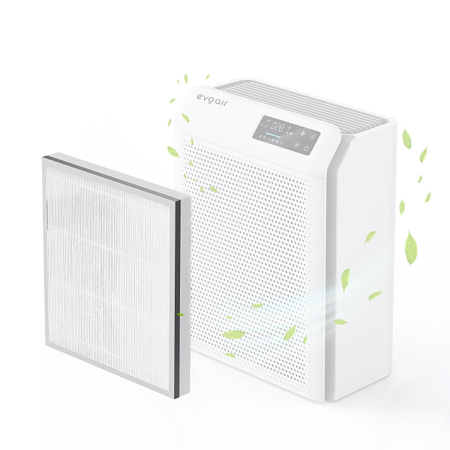 CALITATE AER - Filtru Purificator de aer Evoair HOMI P300, 3in1, Filtru True HEPA, Filtru Carbon Activ, Prefiltru, Original