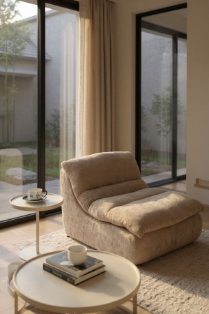 Fotolii cu Suport Picioare - fotoliu-premium-lounge-hd-foam-bej