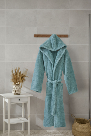 HALATE BAIE - Halat de Baie Cocolino, WellSoft, Model cu Gluga, Turcoaz