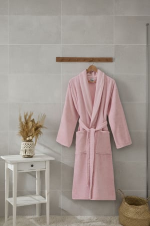 HALATE BAIE - 1_Halat de baie Premium, bumbac 100%, Roz