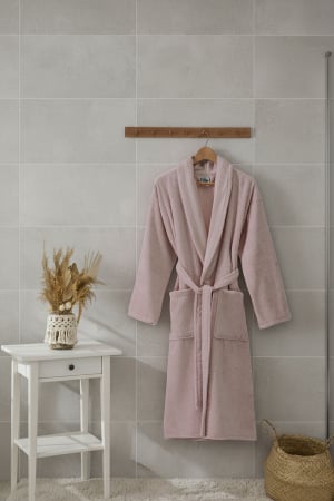 HALATE BAIE - 1_Halat de baie Premium, bumbac 100%, Roz Inchis