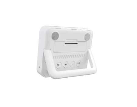 Higrometru si termometru digital, Evoair SENTIMINI, indicator umiditate și temperatură, data si ora, Alb [8]