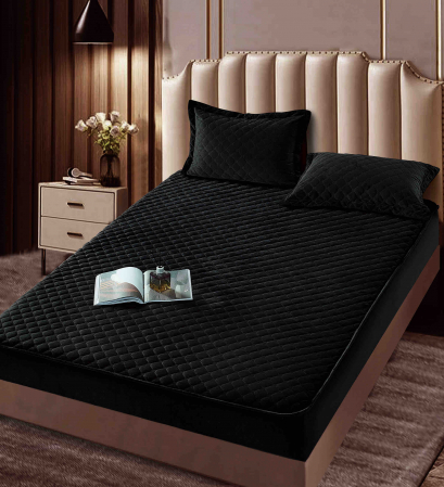 Huse de pat Topper - husa-de-pat-topper-negru-casimi