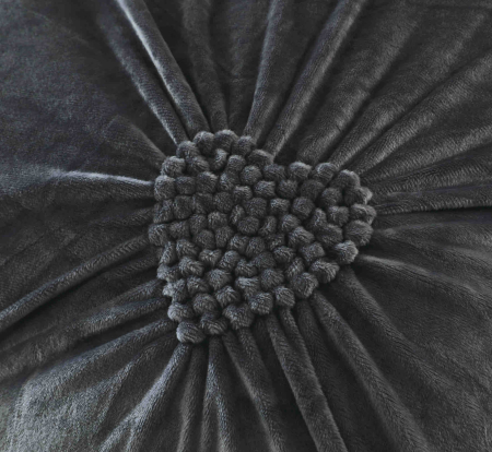 Set Lenjerie pat Catifea, Gri Inchis, 4 Piese [1]