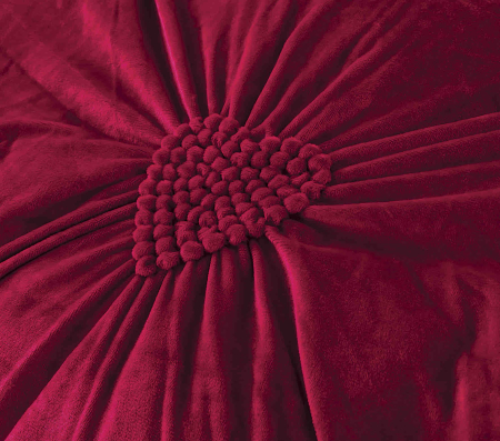 Set Lenjerie pat Catifea, Rosu, 4 Piese [1]