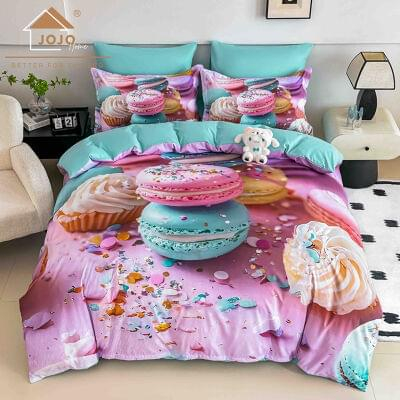 LENJERII DE PAT - Lenjerie De Pat 5D, 1 Persoana, 4 Piese, Finet Premium