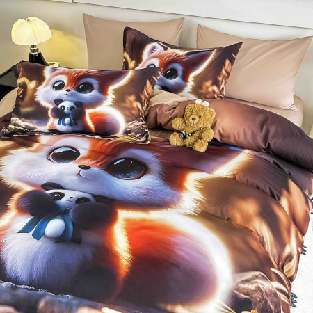 Lenjerie De Pat 5D, 1 Persoana, 4 Piese, Finet Premium [1]