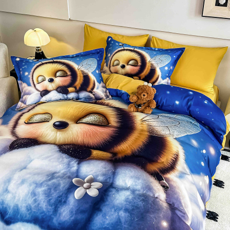 Lenjerie De Pat 5D, 1 Persoana, 4 Piese, Finet Premium [2]