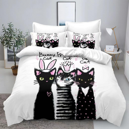 Lenjerii bumbac Finet 3D - Lenjerie de pat 6 Piese Finet Premium - LPBF6P123