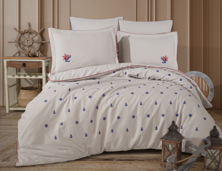 Lenjerii Bumbac Poplin 2 Persoane - Lenjerie-de-pat-bumbac-poplin-broderie-athena-tas