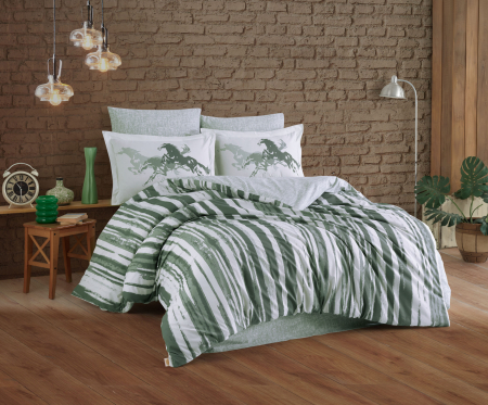 Lenjerii Bumbac Poplin 2 Persoane - Lenjerie-de-pat-bumbac-poplin-cascade-yesil-casimi-p1