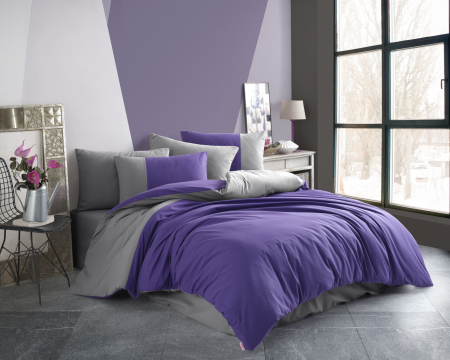 Lenjerii Bumbac Poplin 2 Persoane - Lenjerie-de-pat-bumbac-poplin-diamond-uni-mor-casimi-p1