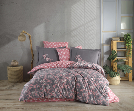 Lenjerii Bumbac Poplin 2 Persoane - Lenjerie-de-pat-bumbac-poplin-alanza-pudra-casimi-p1