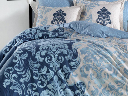 Lenjerii De Pat Bumbac Poplin 2 Persoane - Lenjerie-de-pat-bumbac-poplin-cu-elastic-mirela-royal-casimi-p1
