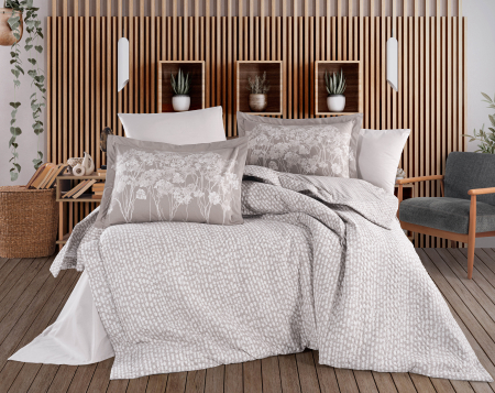 Lenjerii Bumbac Poplin, Matlasate, 2 Persoane - Lenjerie de Pat Bumbac Poplin, Matlasata,  2 Persoane -  Velura Tas