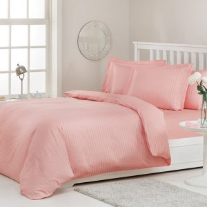 Lenjerii Damasc Egiptean King Size - Lenjerie De Pat Damasc Egiptean King Size - Roz