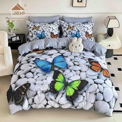 Cearceaf cu elastic pat 2 persoane - lenjerie-de-pat-imprimeu-5d-pat-dublu-cearsaf-cu-elastic-lpbf6p5d41