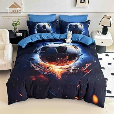 Lenjerii De Pat, Imprimeu 5D, Cu Elastic, 2 Persoane - lenjerie-de-pat-imprimeu-5d-pat-dublu-cearsaf-cu-elastic-lpbf6p5d21