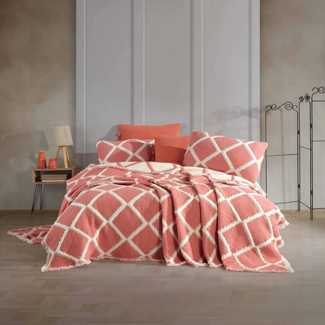 Lenjerii De Pat Premium Collection - dantela-vita-set-lenjerie-de-pat-si-cuvertura-pat-2-persoane-bumbac~casimi~p1