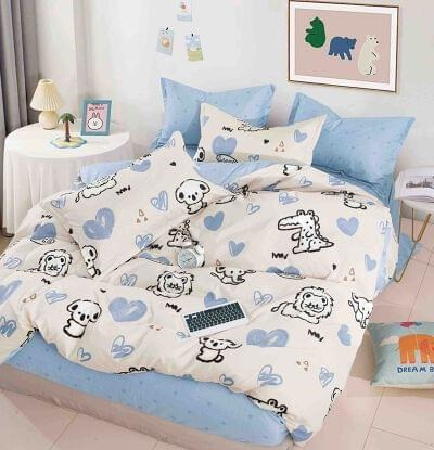 Lenjerii Finet Premium 1 Persoana - Lenjerie pat 1 Persoana Bumbac Finet 4 piese RJ122