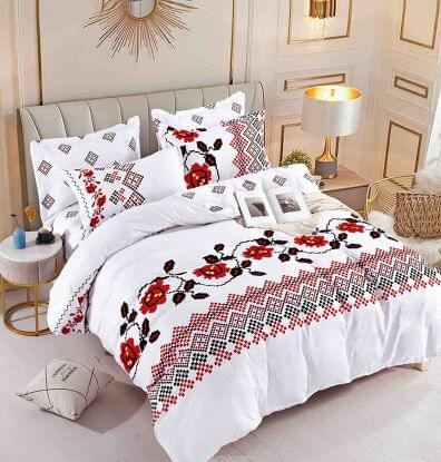 Lenjerii Finet Premium 1 Persoana - Lenjerie pat 1 Persoana Bumbac Finet 4 piese RJ 129