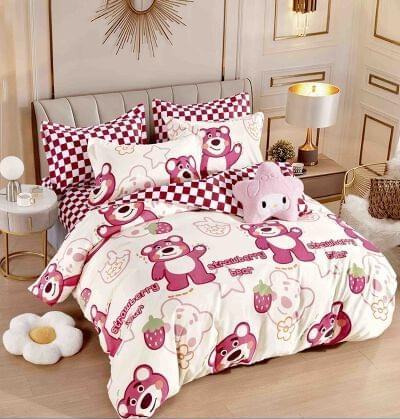 Lenjerii Finet Premium 1 Persoana - Lenjerie pat 1 Persoana Bumbac Finet 4 piese RJB144