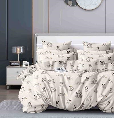 Lenjerii Finet Premium 1 Persoana - Lenjerie pat 1 Persoana Bumbac Finet 4 piese RJB147