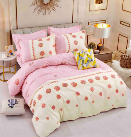 Lenjerii Finet Premium 1 Persoana - Lenjerie pat 1 Persoana Bumbac Finet 4 piese RJB149